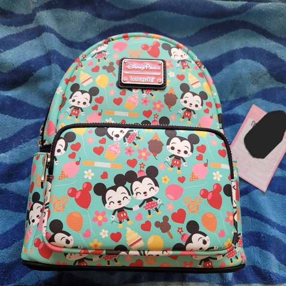 Loungefly Other - Loungefly Blue and Red Disney Mini Backpack